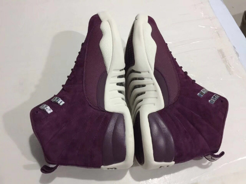 Air Jordan 12 Bordeaux Metallic Silver-Sail Shoes